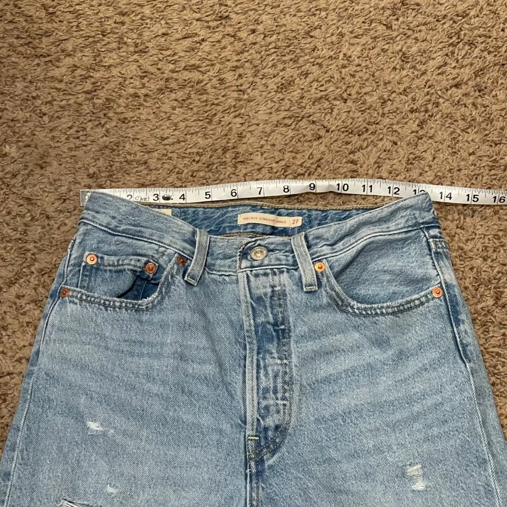 Levi's 501 Original Straight Leg Jeans Blue Denim Size 27 - Picture 12 of 12